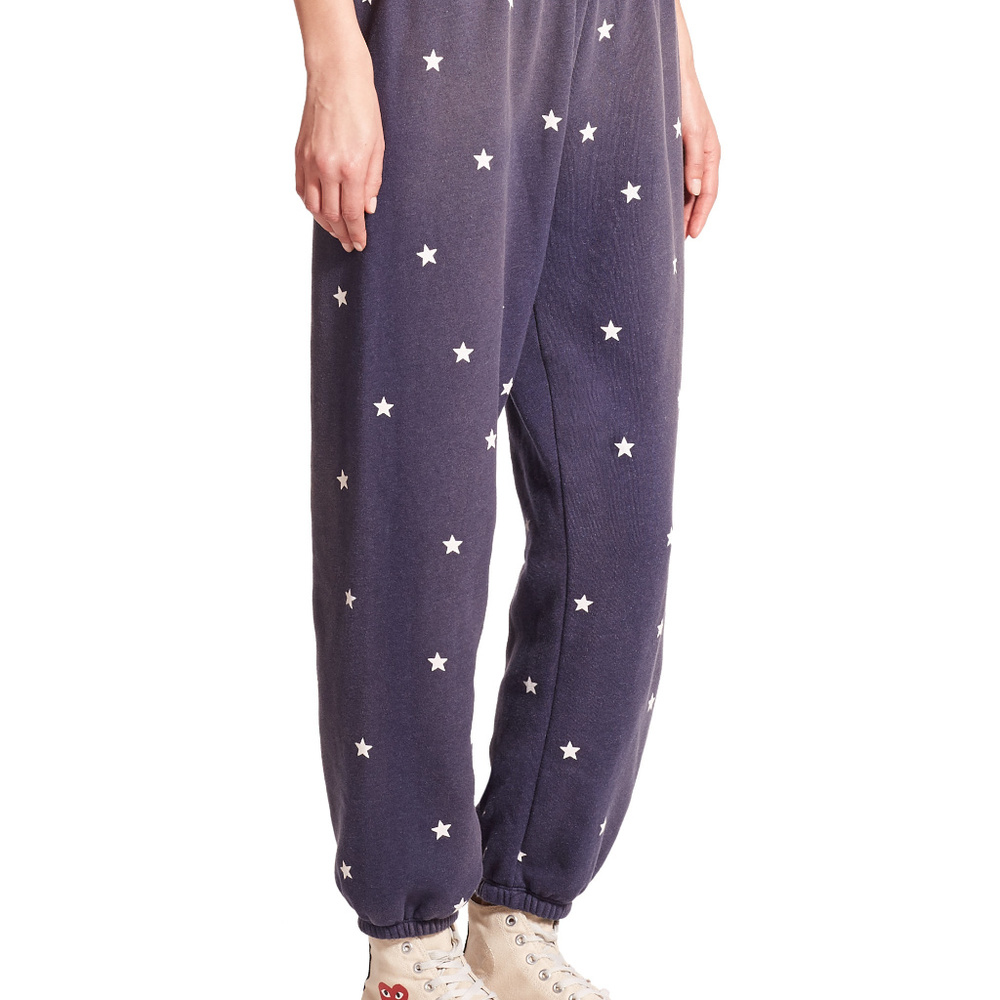 Wildfox football star sweatpants blue white medium